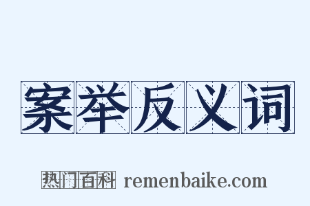 案举反义词是什么意思的图片